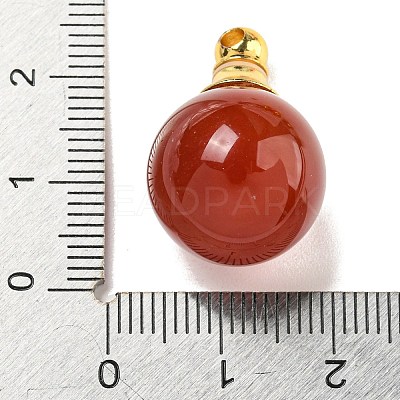 Natural Dyed & Heated Carnelian Perfume Bottle Pendants G-K338-22G-13-1