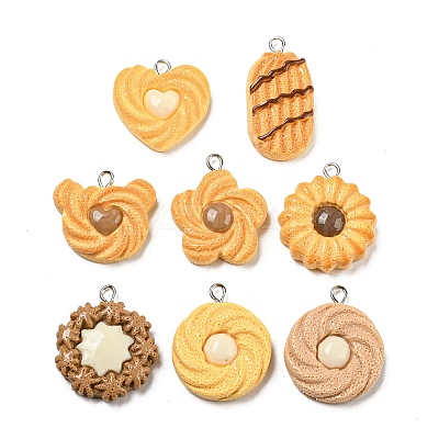 Imitation Food Opaque Resin Pendants RESI-A031-03-1