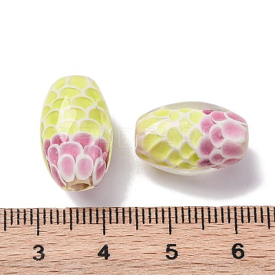 Two Tone Handmade Lampwork Beads LAMP-K042-01G-1