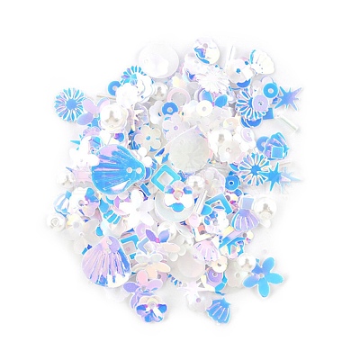 Plastic Paillette Beads DIY-P025-05B-1