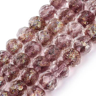 Handmade Foil Glass Beads FOIL-Q001-02F-1