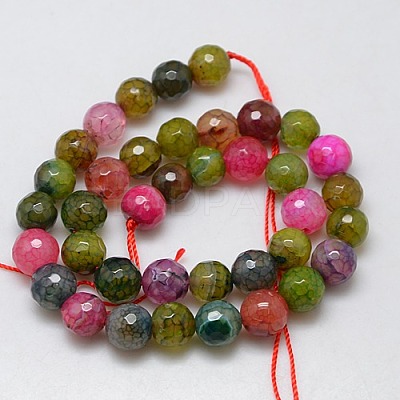 Natural Agate Round Beads Strand G-L084-10mm-19-1