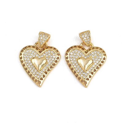 Brass Micro Pave Cubic Zirconia Pendants ZIRC-I367-07G-15-1