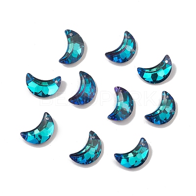 Electroplate Transparent Glass Pendants GLAA-A008-10C-1