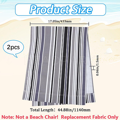 2Pcs Stripe Chair Cloth Canvas AJEW-GF0012-01B-1