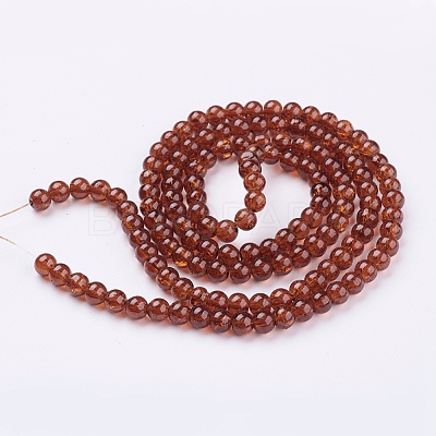 Spray Painted Crackle Glass Beads Strands CCG-Q001-6mm-16-1