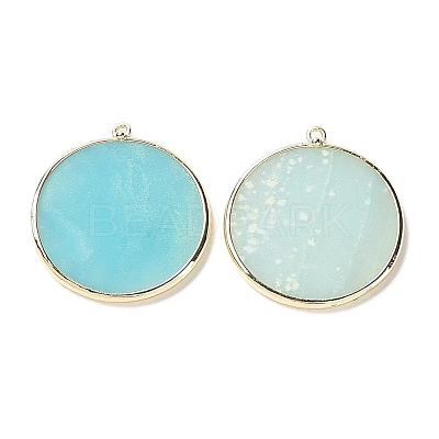 Natural Flower Amazonite Pendants G-E526-10C-1
