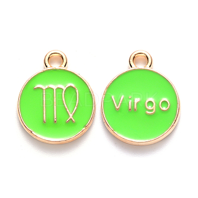 Alloy Enamel Pendants X-ENAM-S124-01A-06B-1