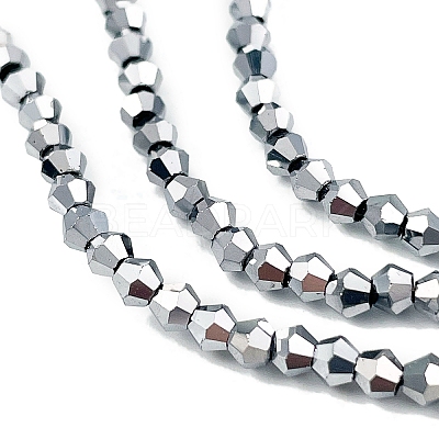 Transparent Electroplate Glass Beads Strands EGLA-A039-T2mm-UA05-1