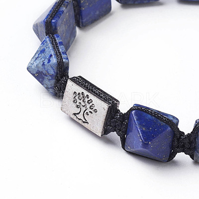Natural Lapis Lazuli Braided Bead Bracelets BJEW-I273-J08-1