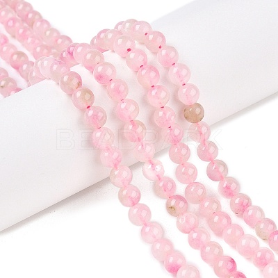 Dyed Natural White Jade Beads Strands G-T138-6mm-210-20-1