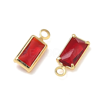 Brass Glass Charms KK-Z136-13G-02-1