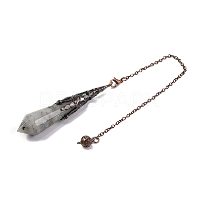 Natural & Synthetic Gemstone Pointed Dowsing Pendulum Big Pendants G-H285-06R-A-1