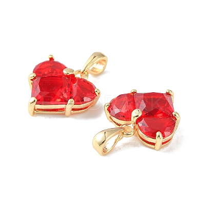 Brass Micro Pave Cubic Zirconia Charms KK-L208-03G-01-1