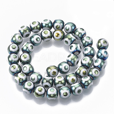 Electroplate Glass Beads Strands EGLA-T012-02D-8MM-1