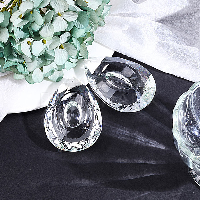 Transparent Glass Pendants GLAA-SP0001-18C-1