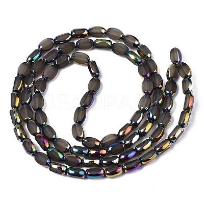 Electroplate Frosted Glass Beads Strands EGLA-S193-01A-C-1