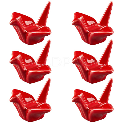 Paper Crane Ceramic Chopstick Stands DJEW-WH0058-12C-1