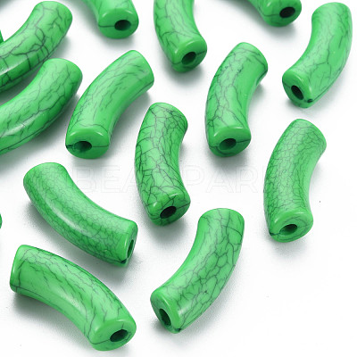 Opaque Crackle Acrylic Beads MACR-S372-001N-007-1