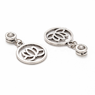 Tibetan Style Alloy Large Hole European Dangle Charms PALLOY-JF00036-1