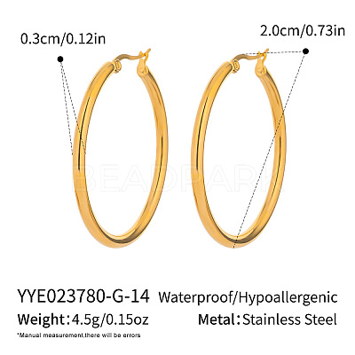 Stainless Steel Hoop Earrings CL5372-1-1