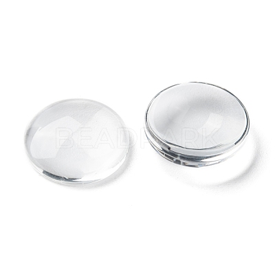 Transparent Glass Cabochons GGLA-R026-16mm-1