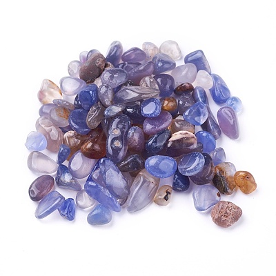 Natural Blue Agate Beads G-I221-31-1