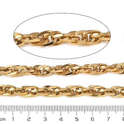 Ion Plating(IP) 304 Stainless Steel Rope Chains CHS-H025-16G-01-1