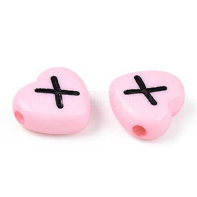 Horizontal Hole Opaque Acrylic Beads X-SACR-Q126-04D-1