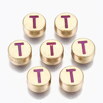 Alloy Enamel Beads X-ENAM-S122-029T-RS-1