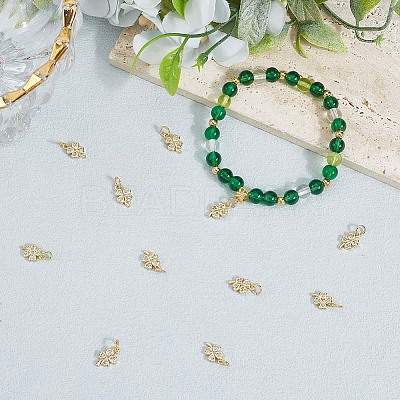 18Pcs Brass Micro Pave Cubic Zirconia Charms ZIRC-BBC0003-42-1