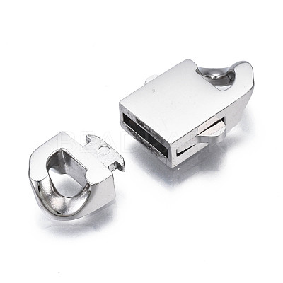 Non-Tarnish 304 Stainless Steel Box Clasps STAS-S080-03A-P-1