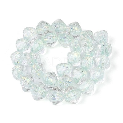 Handmade Foil Glass Beads Strands FOIL-N033-01D-1