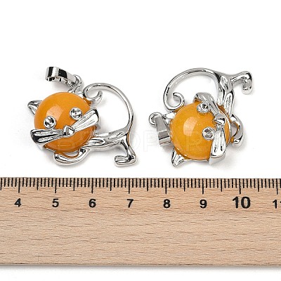 Natural & Synthetic Mixed Stone Kitten Pendants G-J386-C17-1