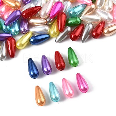 172Pcs 102G ABS Plastic Imitation Pearl Teardrop Beads MACR-FS0002-24-1