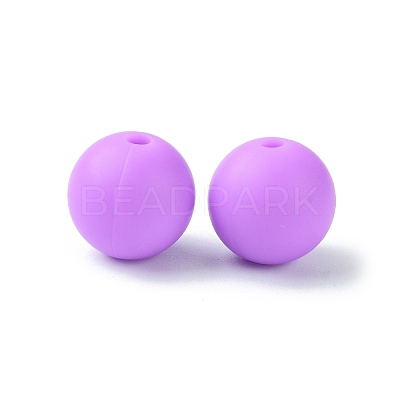 Round Food Grade Eco-Friendly Silicone Focal Beads SIL-F003-01D-1