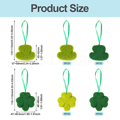 20Pcs 4 Styles Saint Patrick's Day Foam Pendant Decorations FIND-TA0010-96A-1