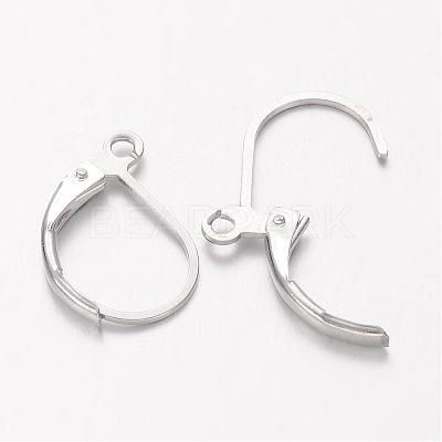 Brass Leverback Earring Findings KK-H670-N-NF-1
