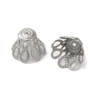 Non-Tarnish 304 Stainless Steel Bead Caps STAS-P363-03B-P-1