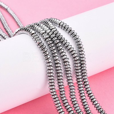 Non-Magnetic Synthetic Hematite Beads Strands G-C124-4x2mm-2-1