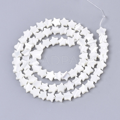 Natural Trochid Shell/Trochus Shell Bead Strands X-SSHEL-N034-68A-1
