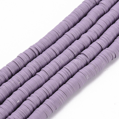 Handmade Polymer Clay Bead Strands X-CLAY-T002-6mm-58-1