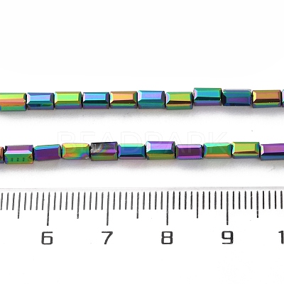Electroplate Transparent Glass Beads Strands EGLA-H106-01A-FP01-1