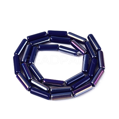 Electroplate Opaque Glass Beads Strands EGLA-Q132-02A-B02-1