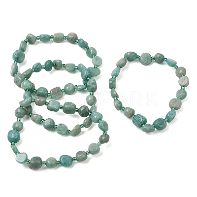Natural Amazonite Beads Bracelets GG-CBA05D5-02B-07-1