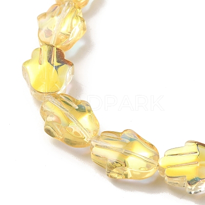 Transparent Electroplate Glass Beads Strands EGLA-F159-HP02-1