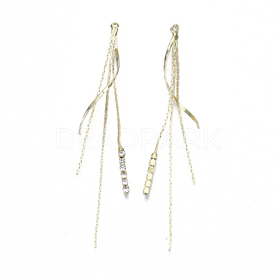 Brass Chain Tassel Big Pendants X-KK-R129-11G-1