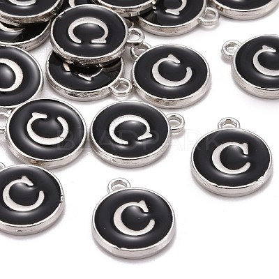 Platinum Plated Alloy Charms X-ENAM-S118-02C-P-1