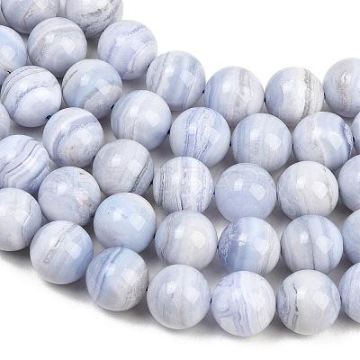 Natural Blue Lace Agate Beads Strands G-D106-A01-14mm-AB-1