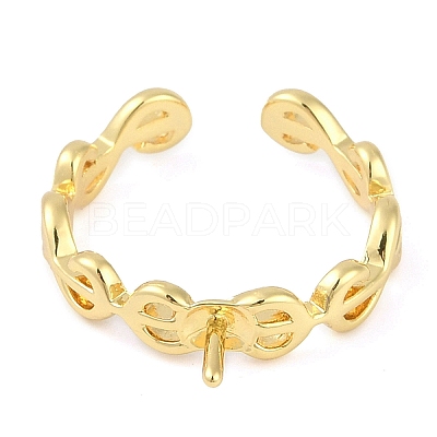 Brass Cuff Finger Ring Settings LS-KK-L219-15A-G-1